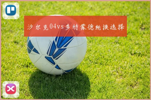 沙尔克04vs多特蒙德轮换选择